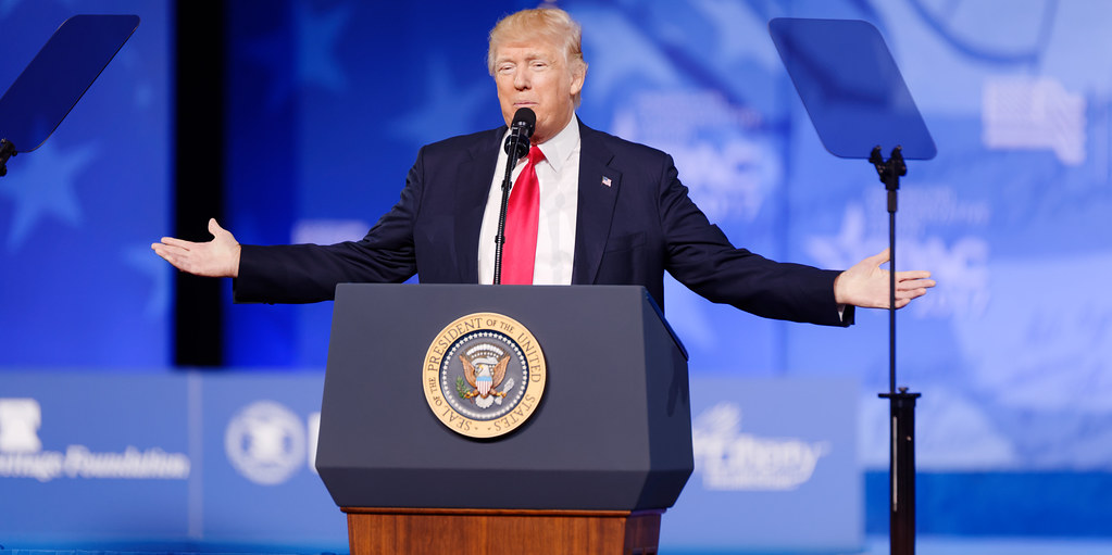 President of the United States Donald J. Trump at CPAC 2017 February 24th 2017 by Michael Vadon